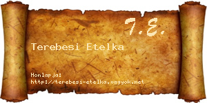 Terebesi Etelka névjegykártya