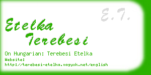 etelka terebesi business card